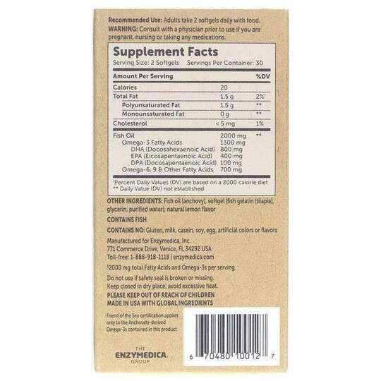 Aqua Biome Fish Oil Maximum Strength, ENZ